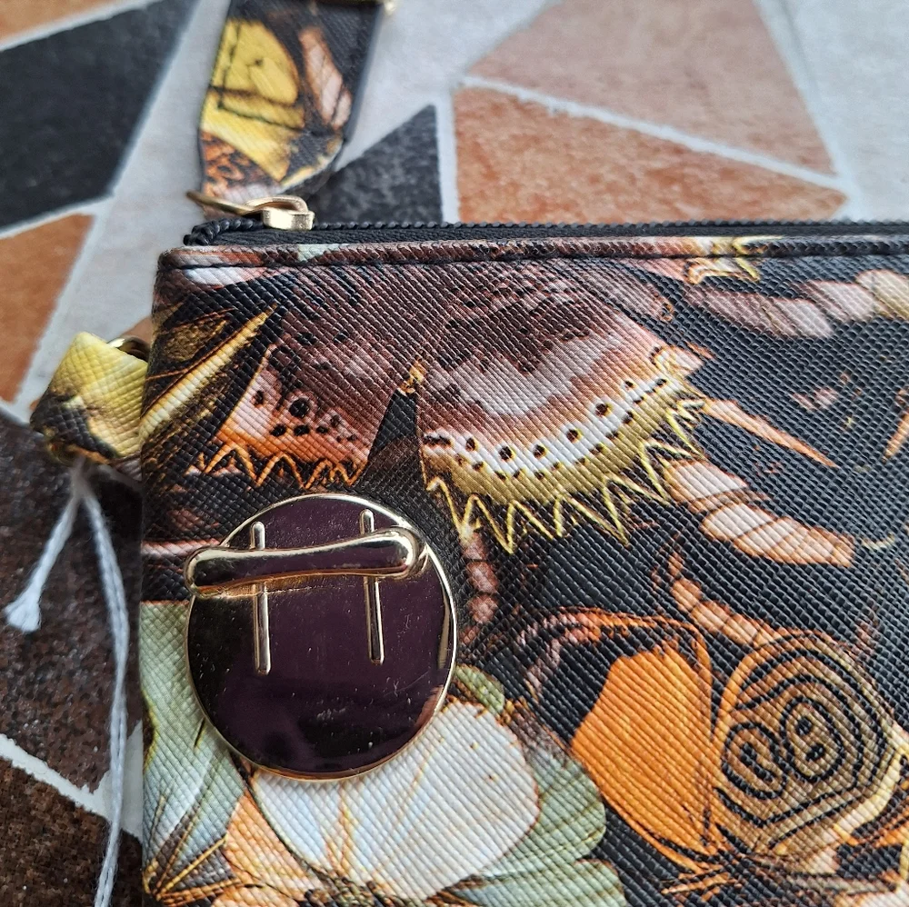 Butterfly Heritage Clutch or Organizer with Cute Snap Closure